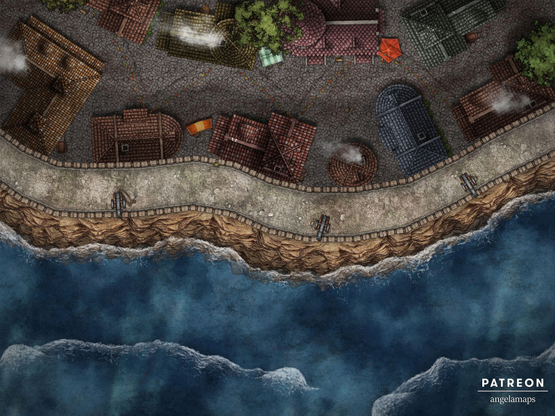 Seaside [battlemap] from Angela Maps - 3 versions! [animated] [art]