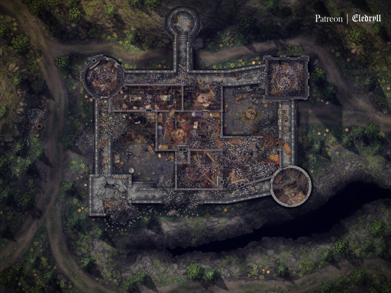 Ruined Castle [60x45] [Gridless]