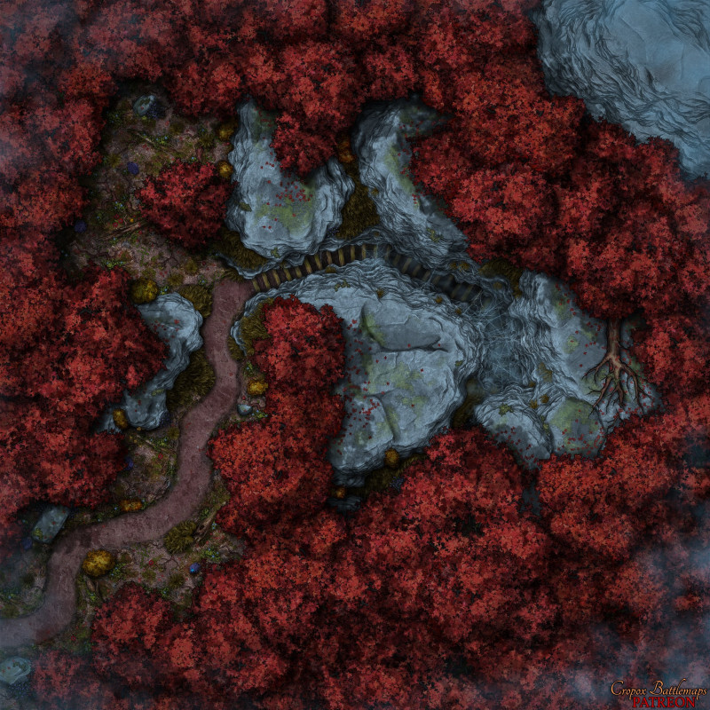 Red Forest - 2 battle maps (4 variations)