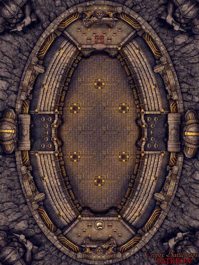The Great Dwarven Colosseum 30x40 battle map