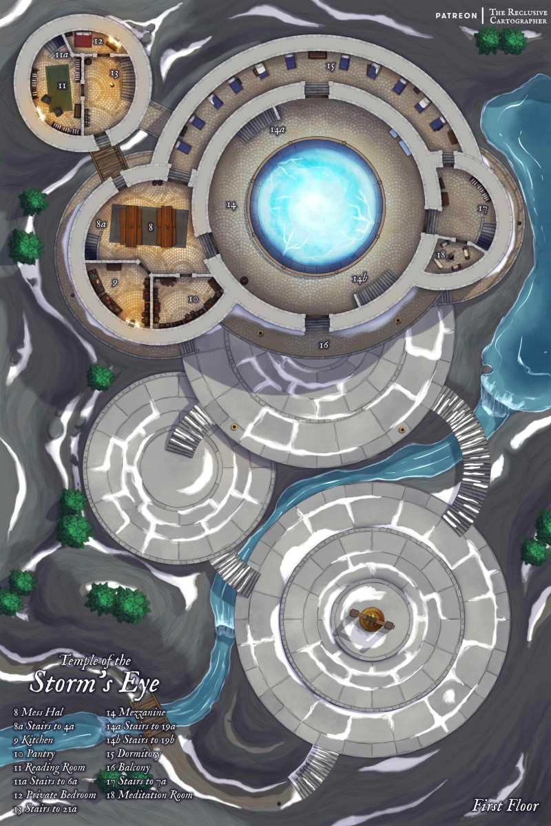 Temple of the Storm's Eye - Dungeon Map - 40x60 - 4 Level - No AI - RC