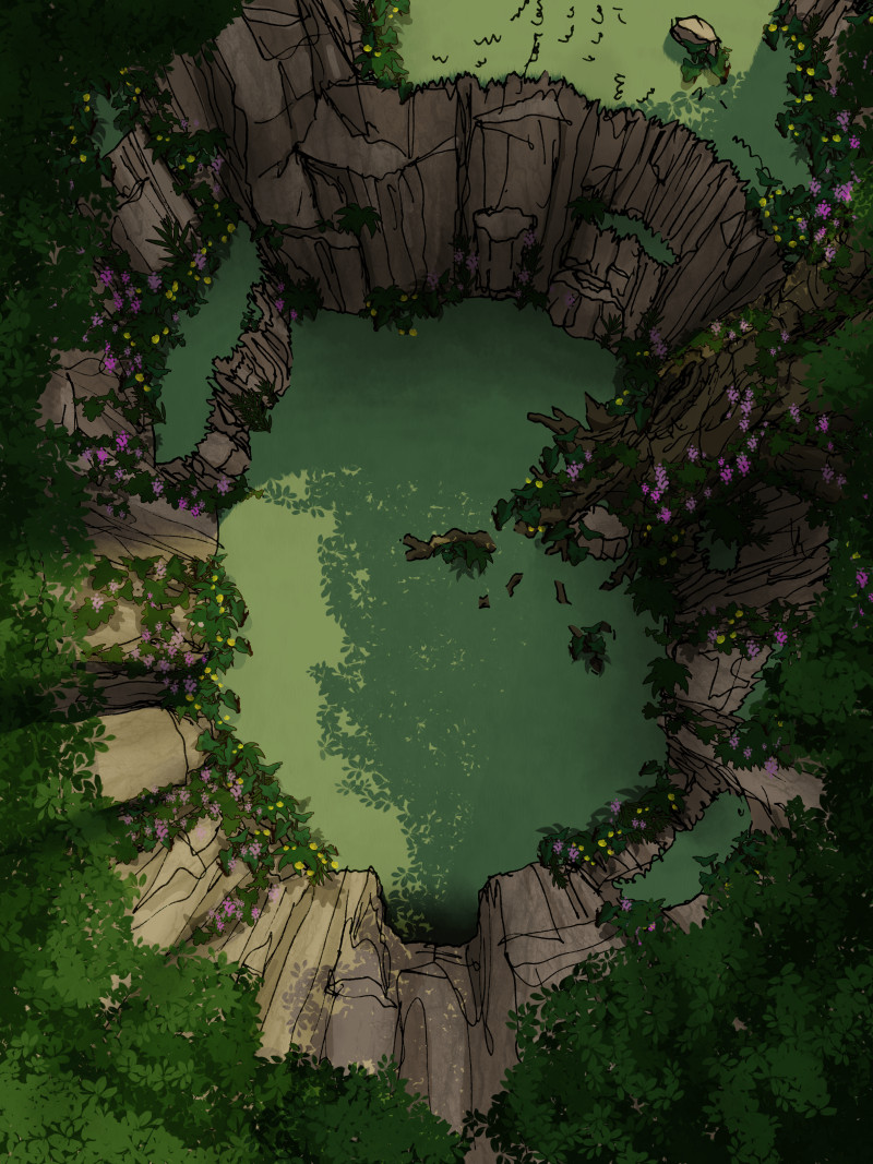 Sunken Grotto  21x28