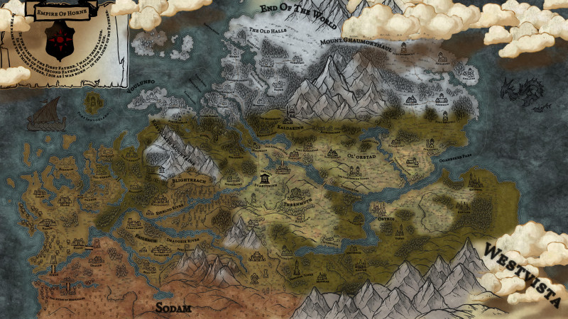 Political map and normal map of Horne