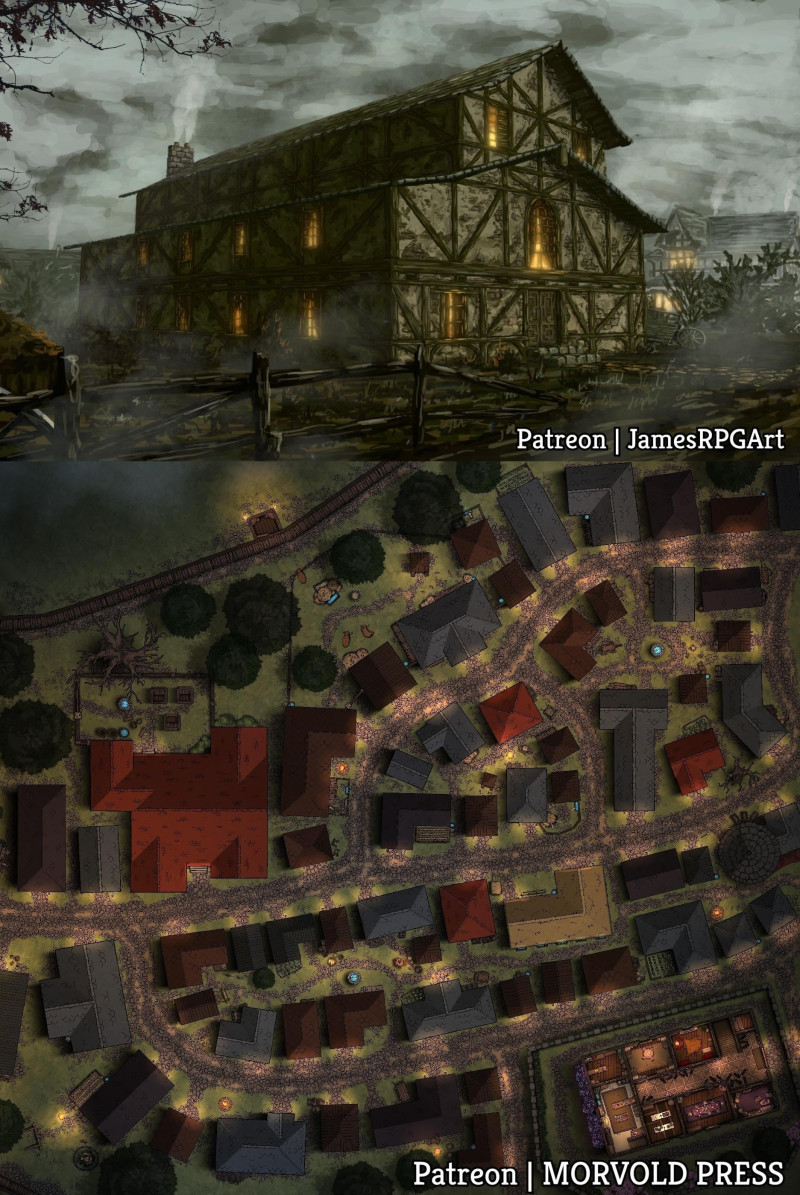 Burgomaster's Mansion & Scene | Vallaki [120 x 110]