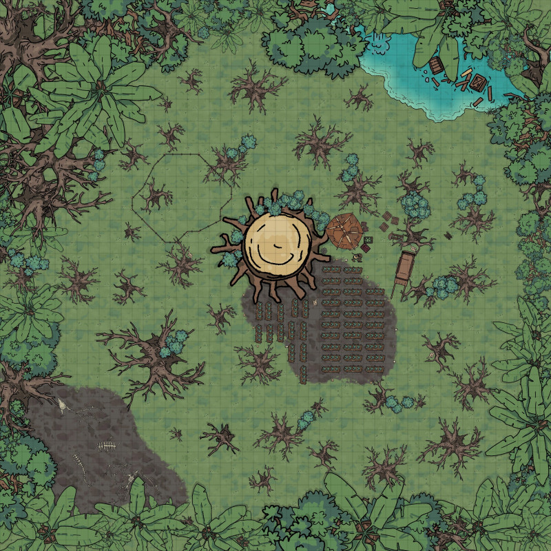 Ship on a tree, Voodoo Hag lair (50x50)