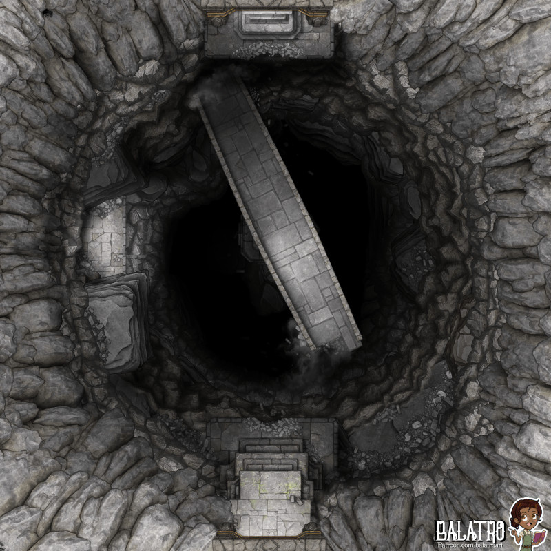 The deepest dungeons have the worst upkeep.  The teetering bridge wasn’t even one of the many intended traps.