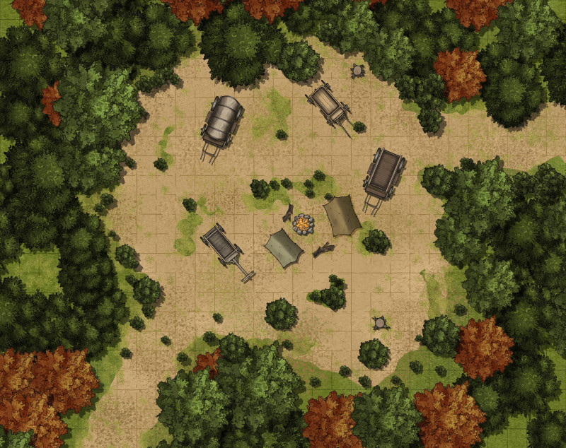 Dungeon Scrawl Team Working Hard - Bandit Camp