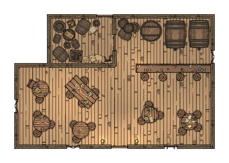 Simple Tavern Battlemap