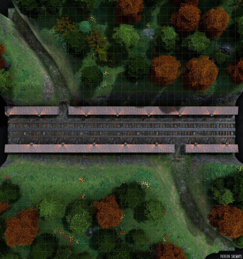 How would your players sabotage the tracks...?  [Train / Minecart Tunnel (32x34) - free day & night maps plus hundreds more!]