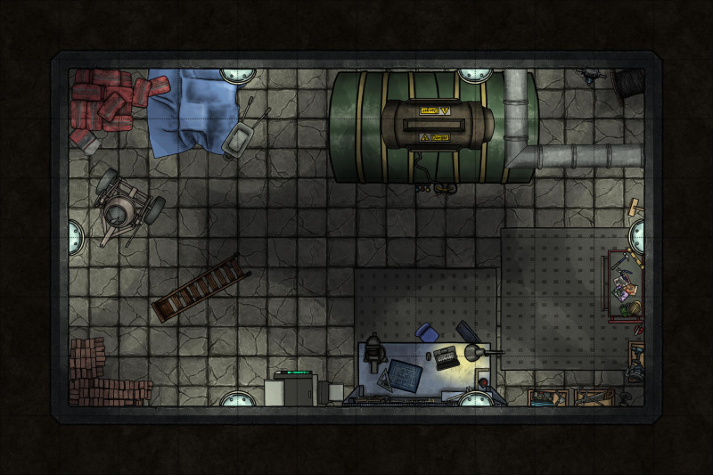Bomb in a large garage