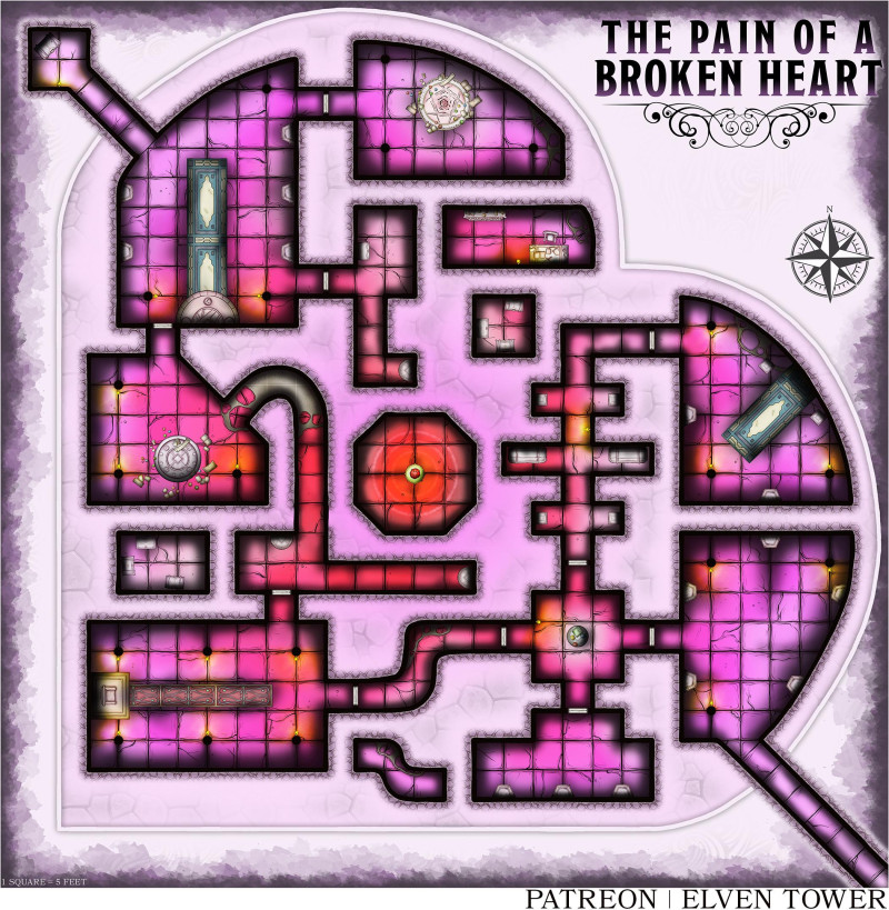 Heart-Shaped Dungeon --- A special map for Valentine's day