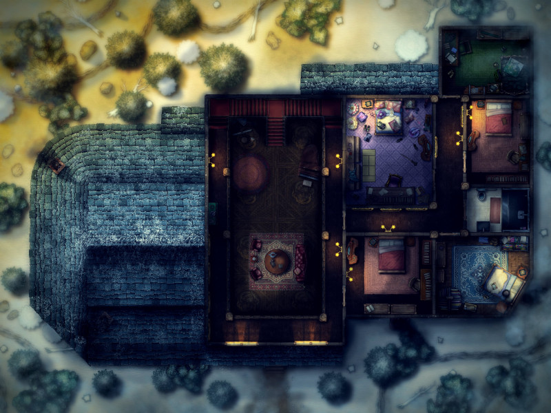 Frozen Chalet [Art] Battlemap