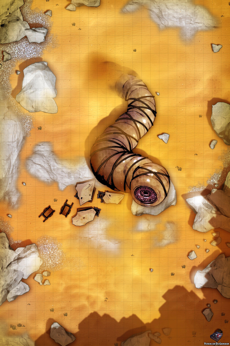 Captured Sandworm Battle Map 26x39