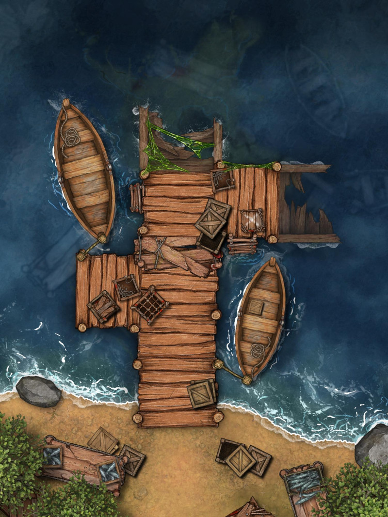 Wrecked Tiny Docks - 15x20