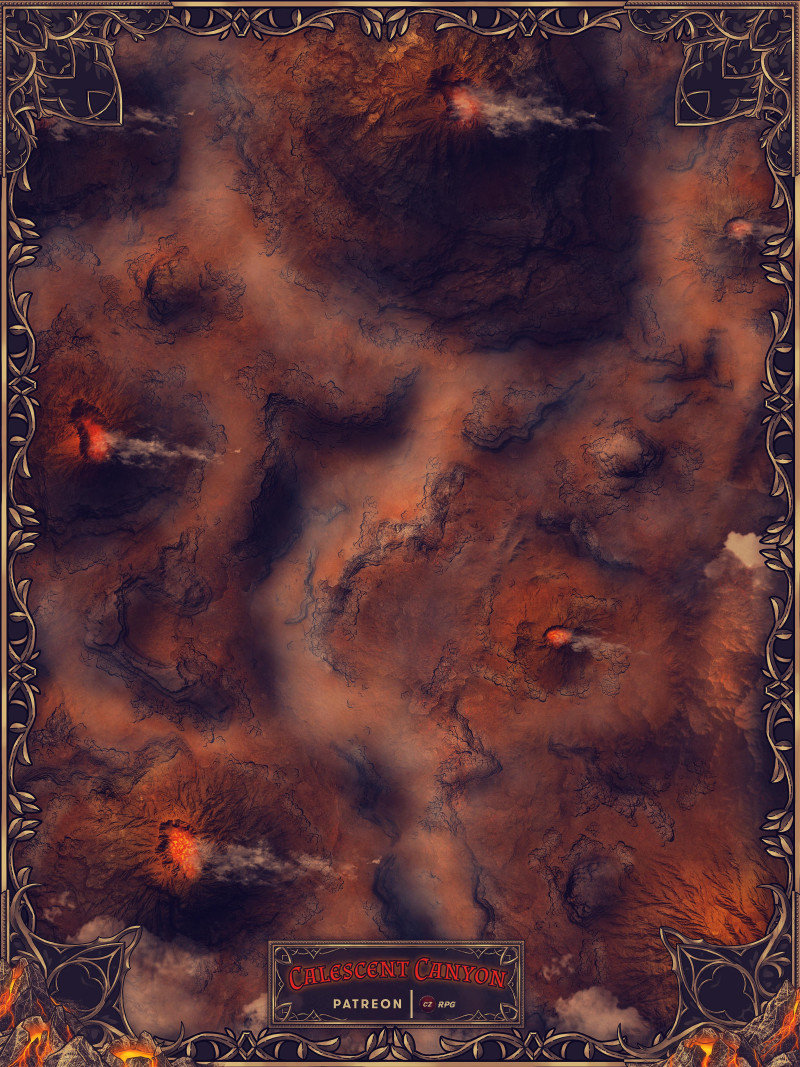 [OC] The Calescent Canyons — Regional Map