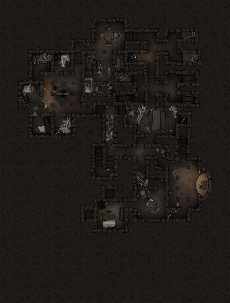 Death House Underground [Curse of Strahd] — Free Battlemap [22x29]