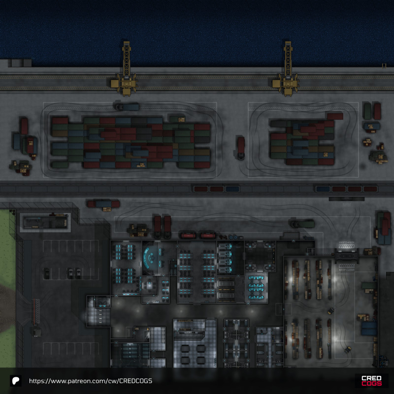 100x100 Free Modern/Sci Fi Shipping Dock Map