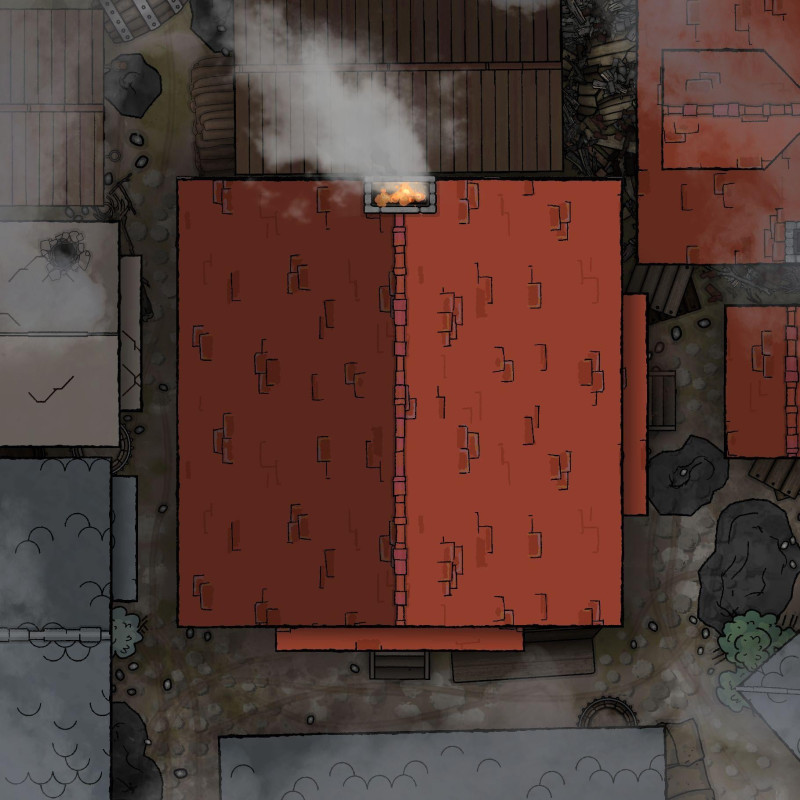 Mad Mary's Townhouse [Curse of Strahd] — Free Battlemap [13x13]