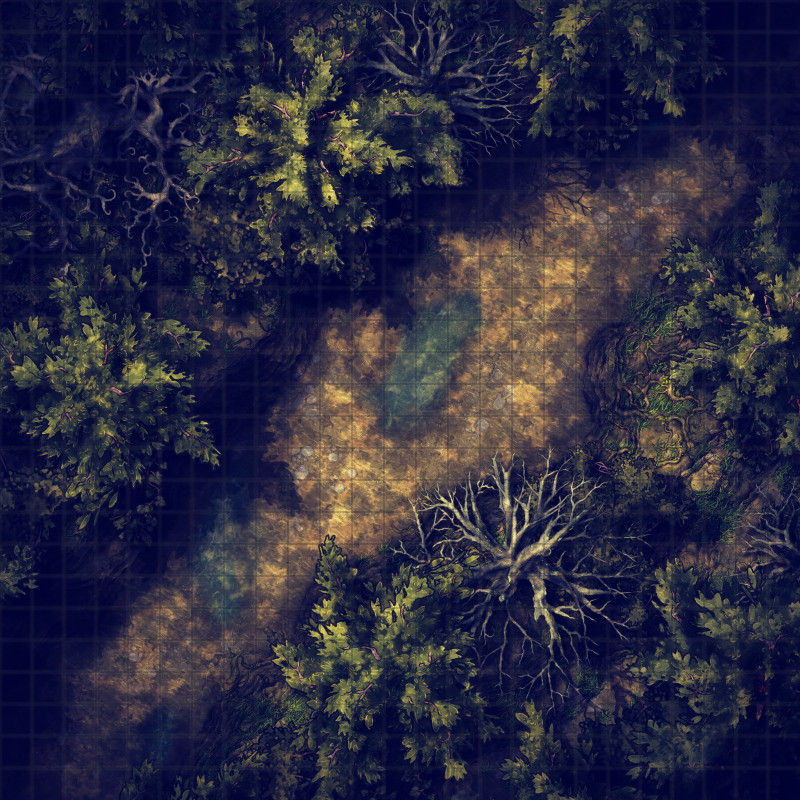 Voidfallen - Swamp Findings- FREE 25x25 Battlemap [Sortar's Arcanum]