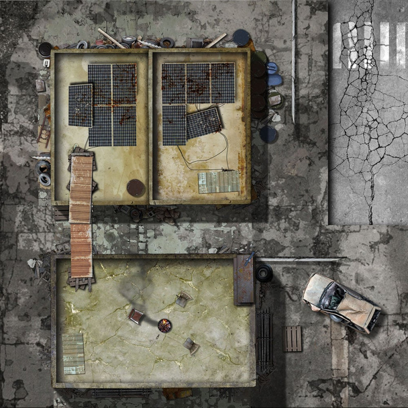 22 Free Post-Apocalyptic Battlemaps for Survival & Wasteland RPG Campaigns [Link in comments]