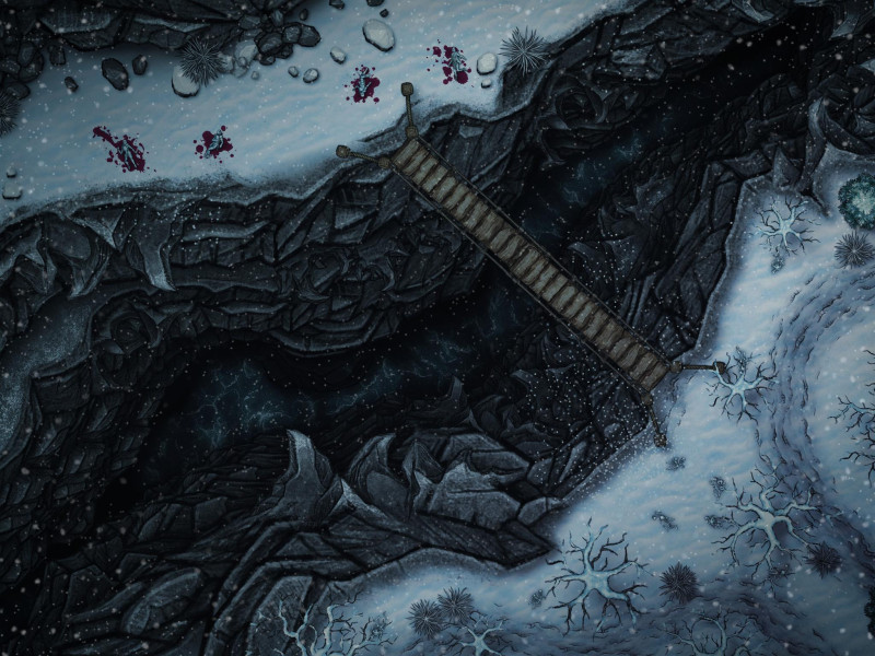 Last Stand on Snowy Bridge | 30x30