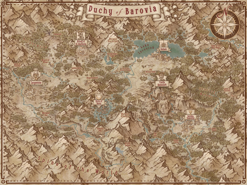 Duchy of Barovia - Alt Expanded Barovia Region Map