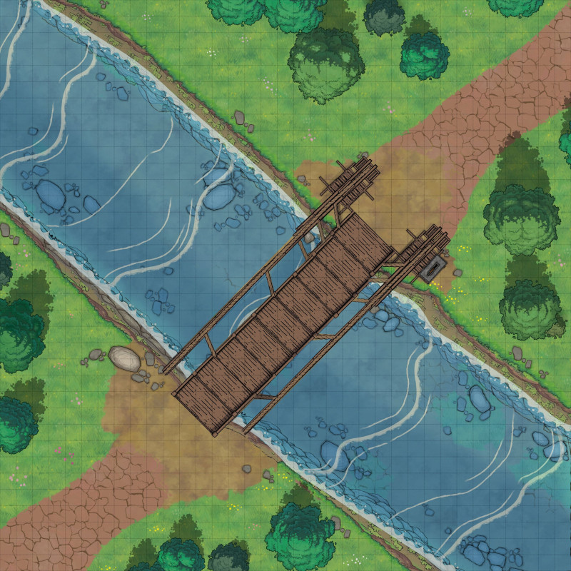 Yet another river map, but with bridge with an opening mechanism!