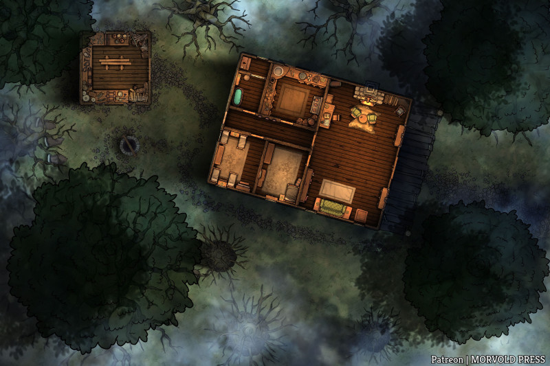 Haunted Cabin in the Woods [72 x 48] (Swallow your Soul!)