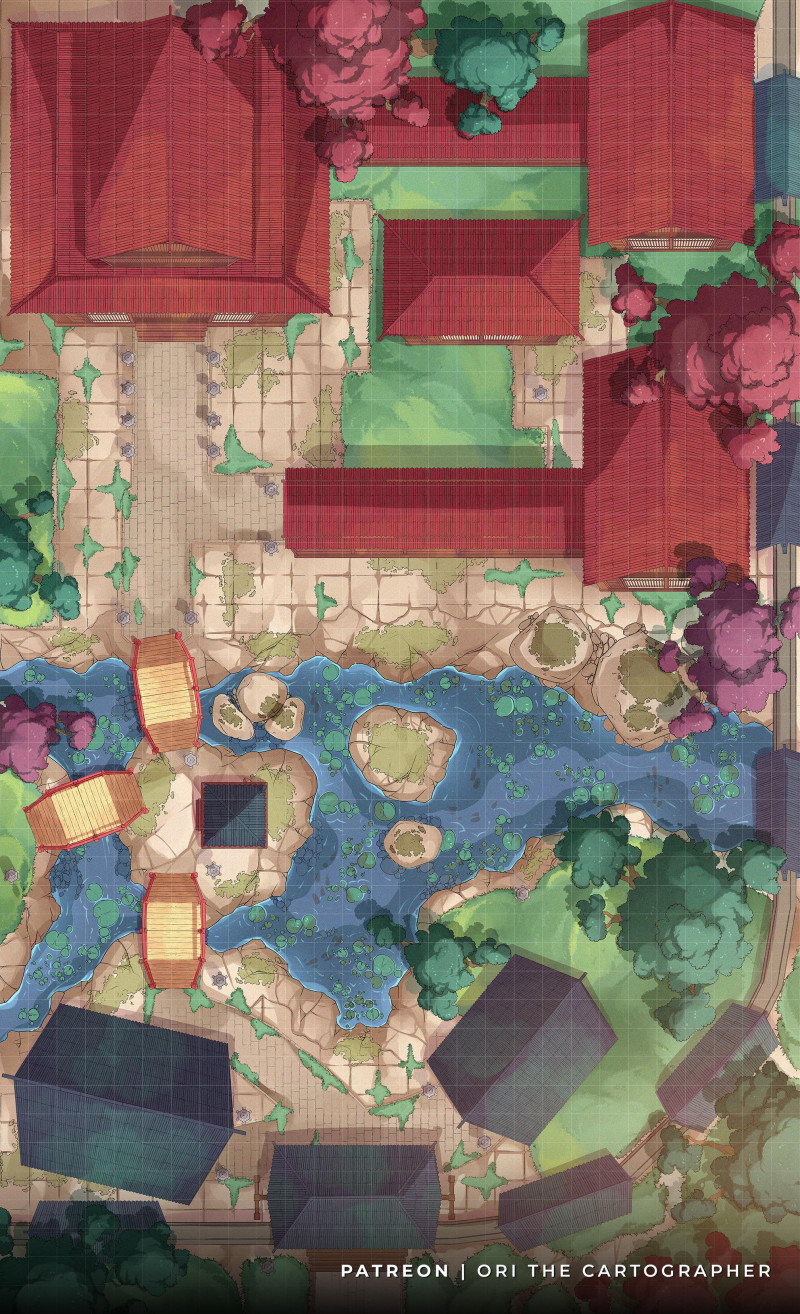 Feudal Courtyard [28x46][NoAI] | Ori the Carto