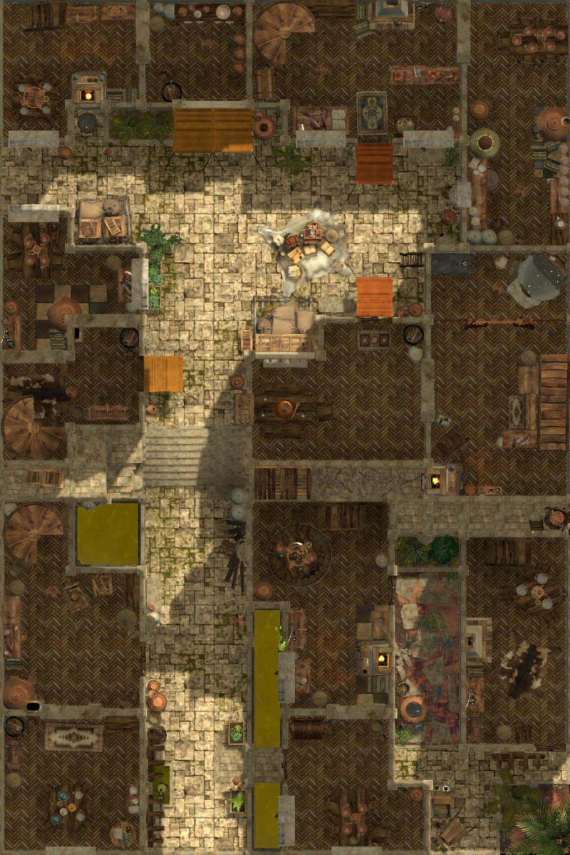 map set: HIDDEN SIDE ALLY - merchant of secrets, 16x24 (day/night in several levels & "merchant placable" & visuals)