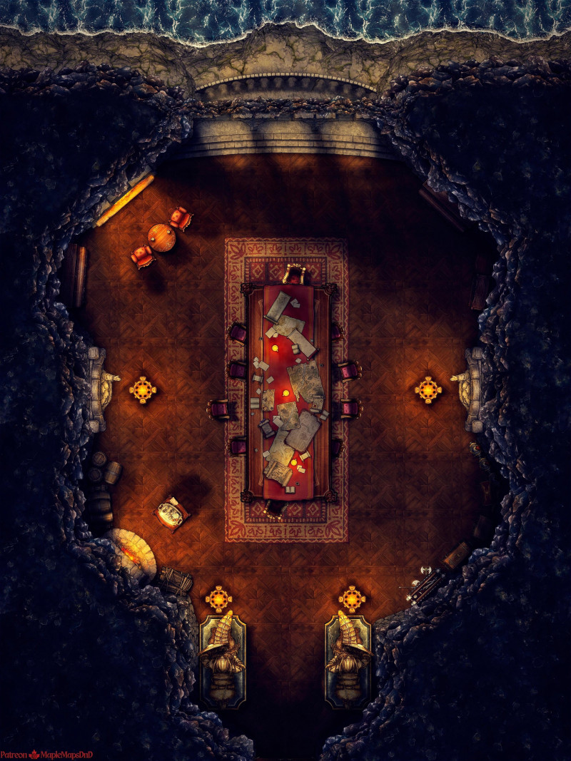 Map Room [30x40] [Battle Map] [No AI] [OC] [Art]
