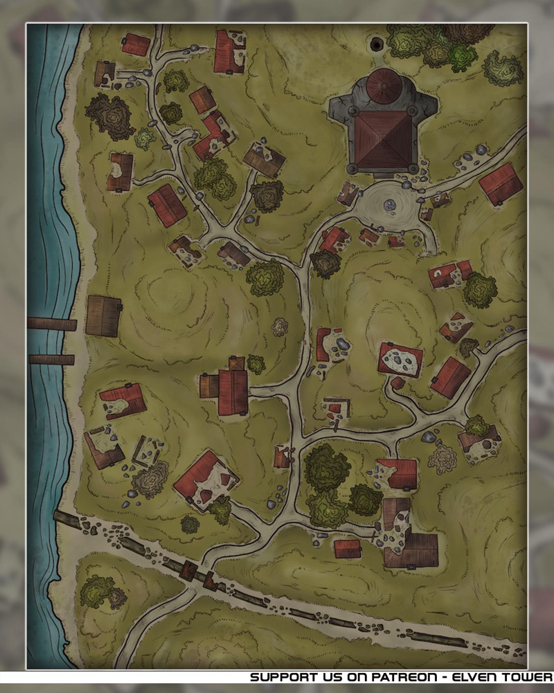 Town Map --- Hill Giant Raid - These poor people. Their village was stomped and destroyed.