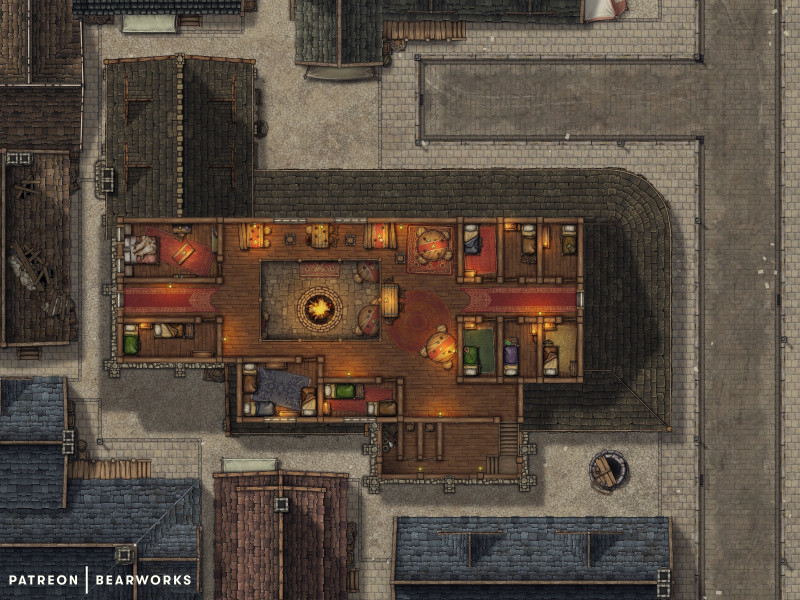Urban Tavern | Battlemap | 40x30