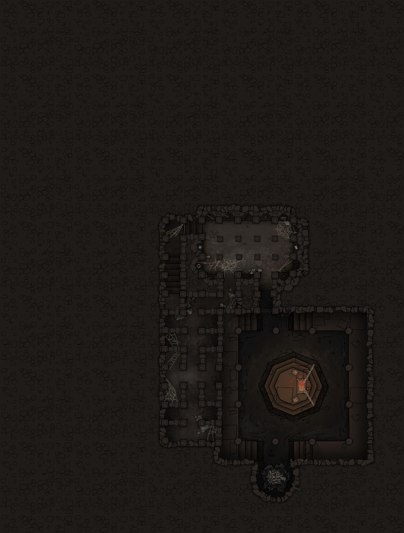 Death House Underground [Curse of Strahd] — Free Battlemap [22x29]