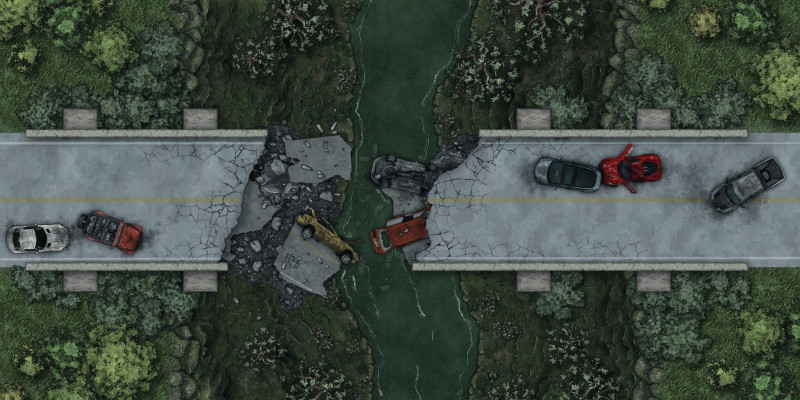 Posctards from the Zombie Apocalypse - Broken Bridge