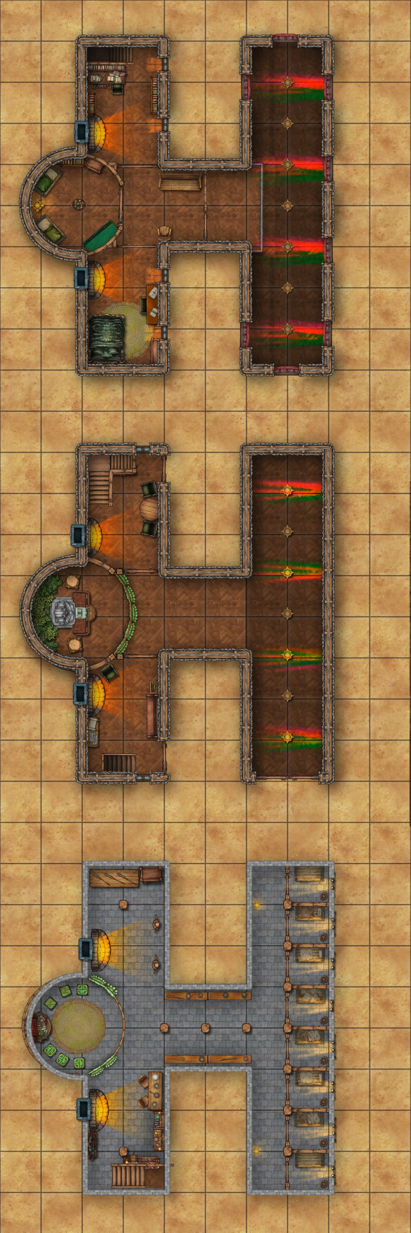 Temple of Elemental Evil, Free complete map pack for VTT use.