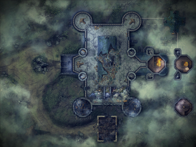 Curse of Strahd - Argynvostholt Castle [64x48]