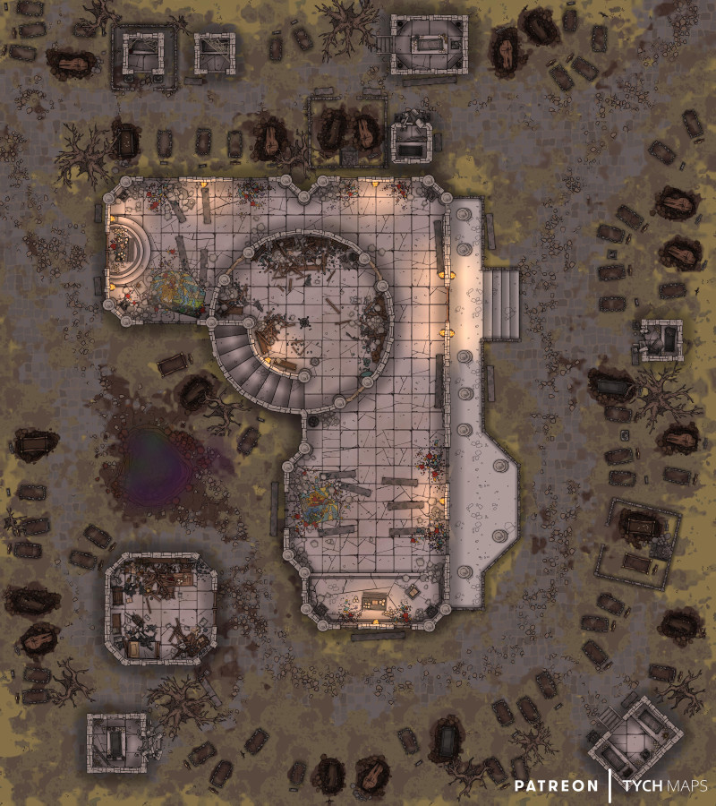 Grand Cemetery - Chapel - Descent into Avernus [40x45]