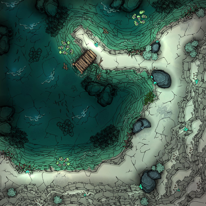 Lake in Caves [30x30]