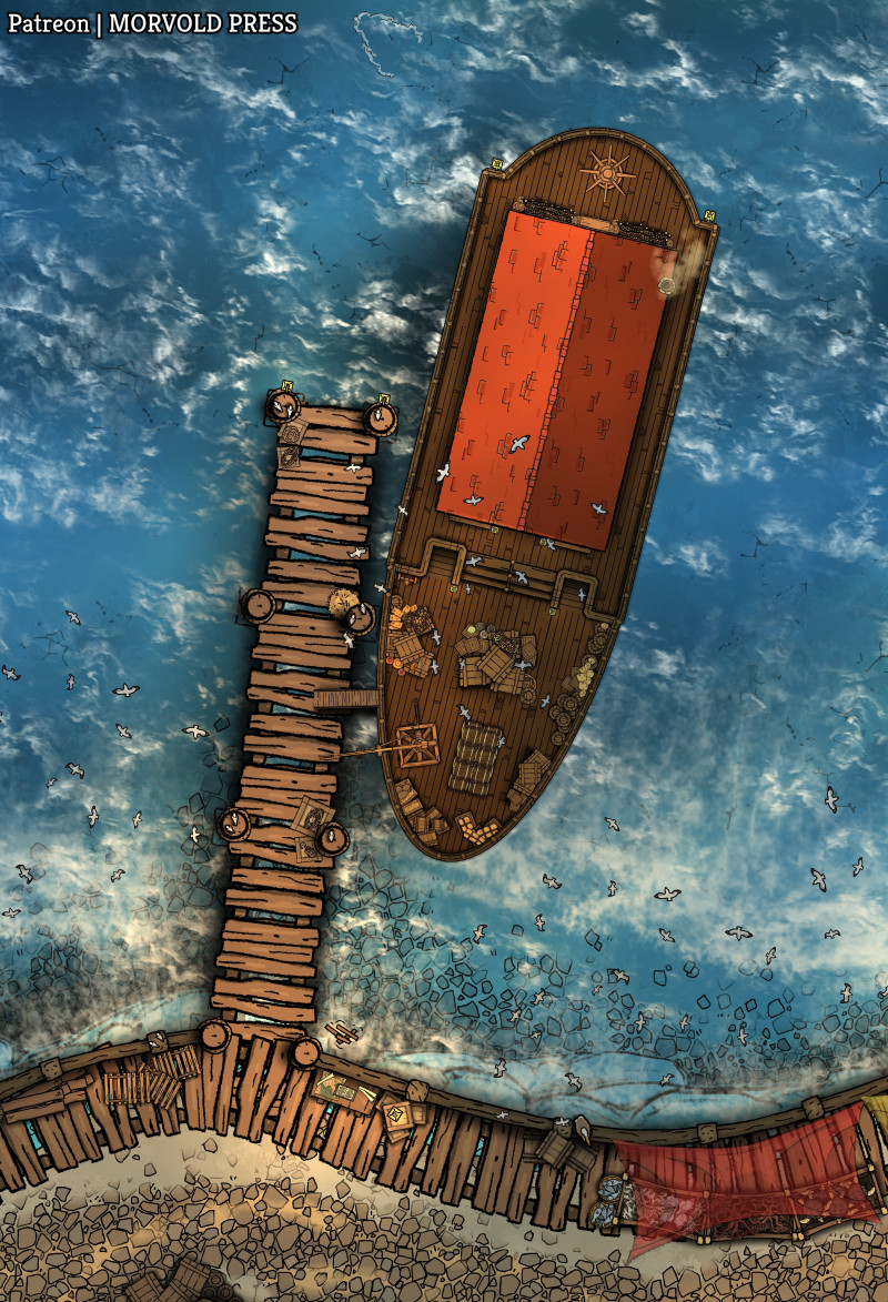 River Barge | 3 Levels & Dock Map [40 x 58]