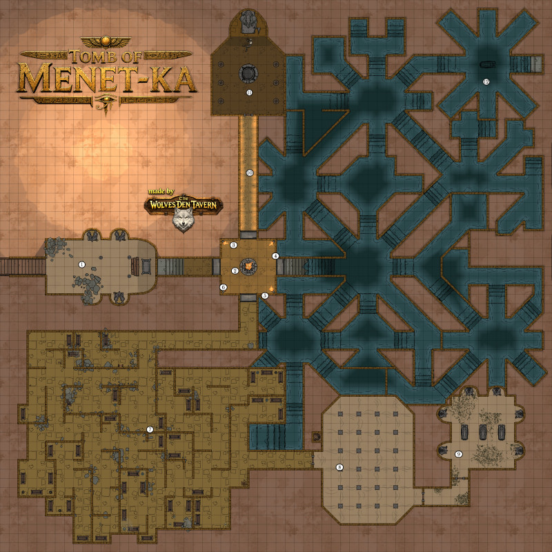 Tomb of Menet Ka/ reworked map of The Last Gasp by Kobold Press