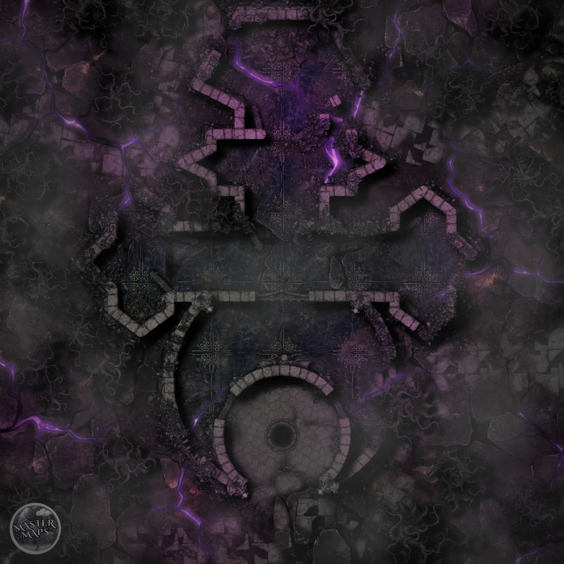 Umbral Temple & Red Alternate [40x40] 4K