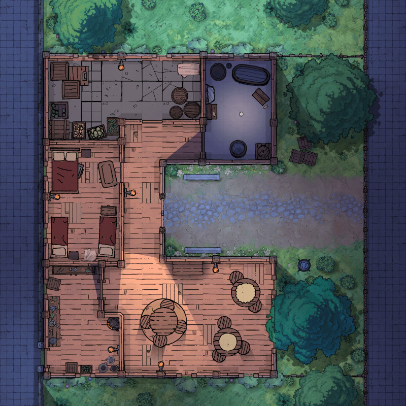small tavern in town