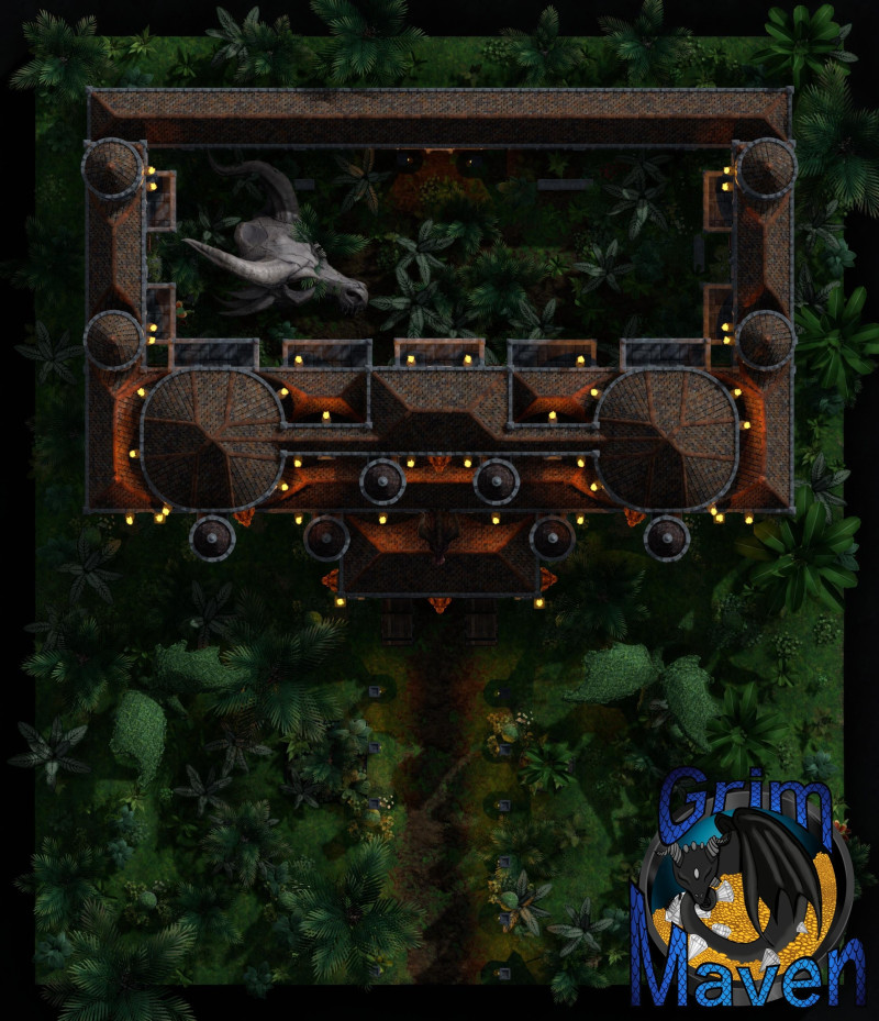 "Old Keep"(31x36) multiple levels, an ancient keep full of Dragons, Bones...riches?...enemies?