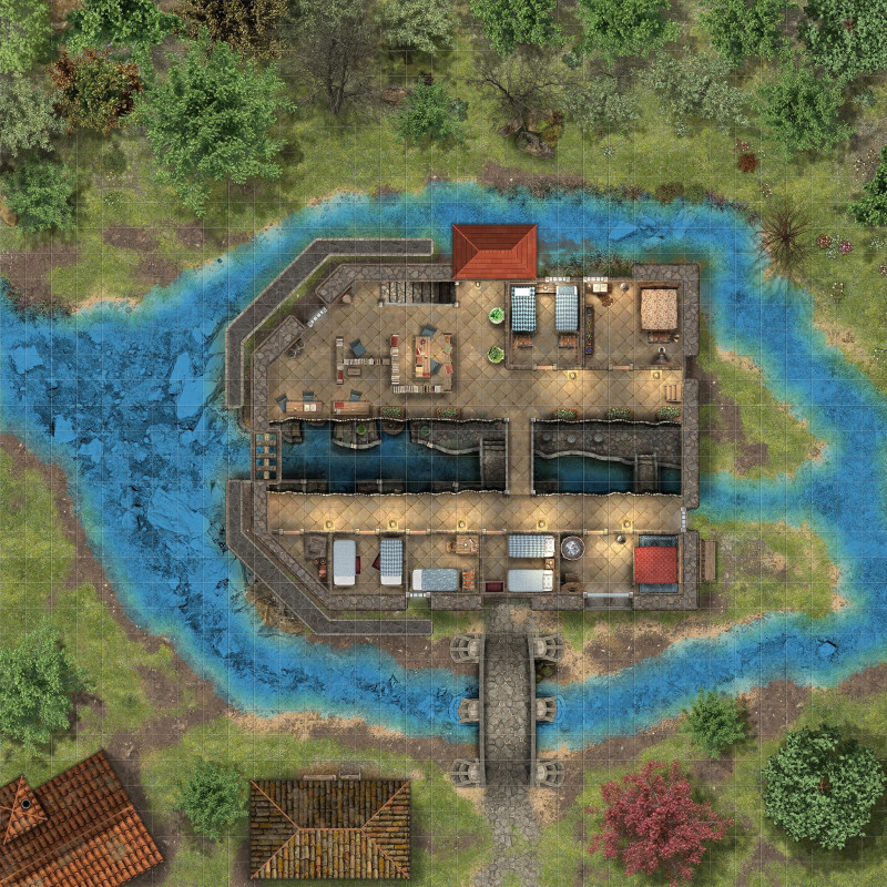[Art] Hungry Fish Inn – You eat what you fish! A riverside tavern for rumors, rest, fun and trouble. Drag>Drop>Play
