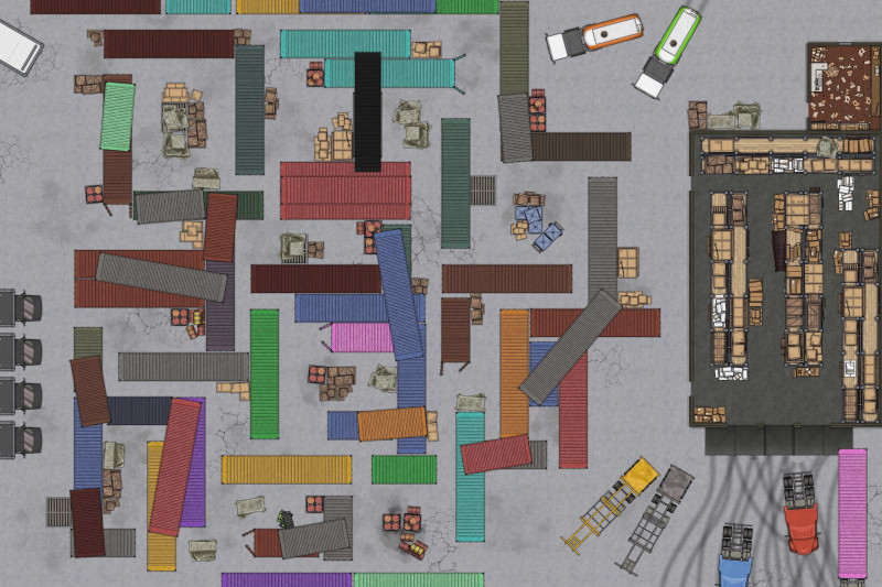 Post-apocalyptic campaign maps [40 maps of varying levels and sizes + Dungeondraft files]