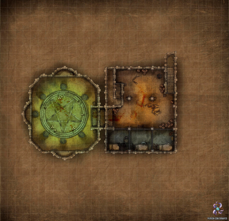 Victorian Haunted House Battle Map 30x29