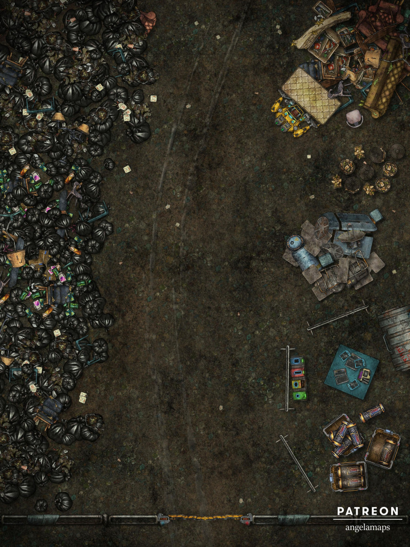 Trash Heap [battlemap] from Angela Maps - 3 versions! [animated] [art]