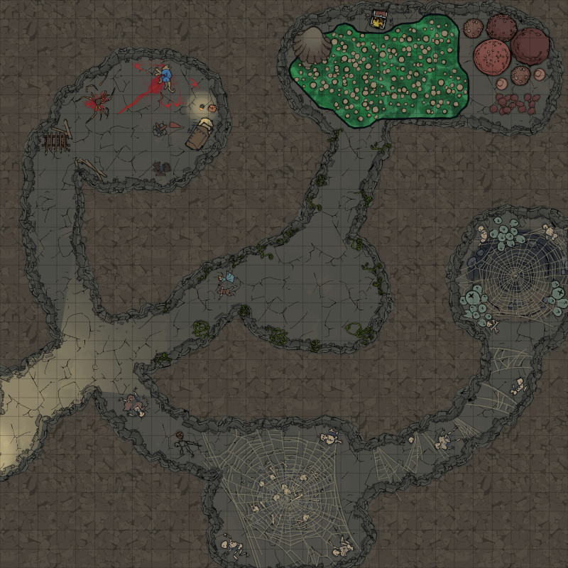 Progression of map quality over the course of my 3 year campaign. (2 years using dungeondraft)