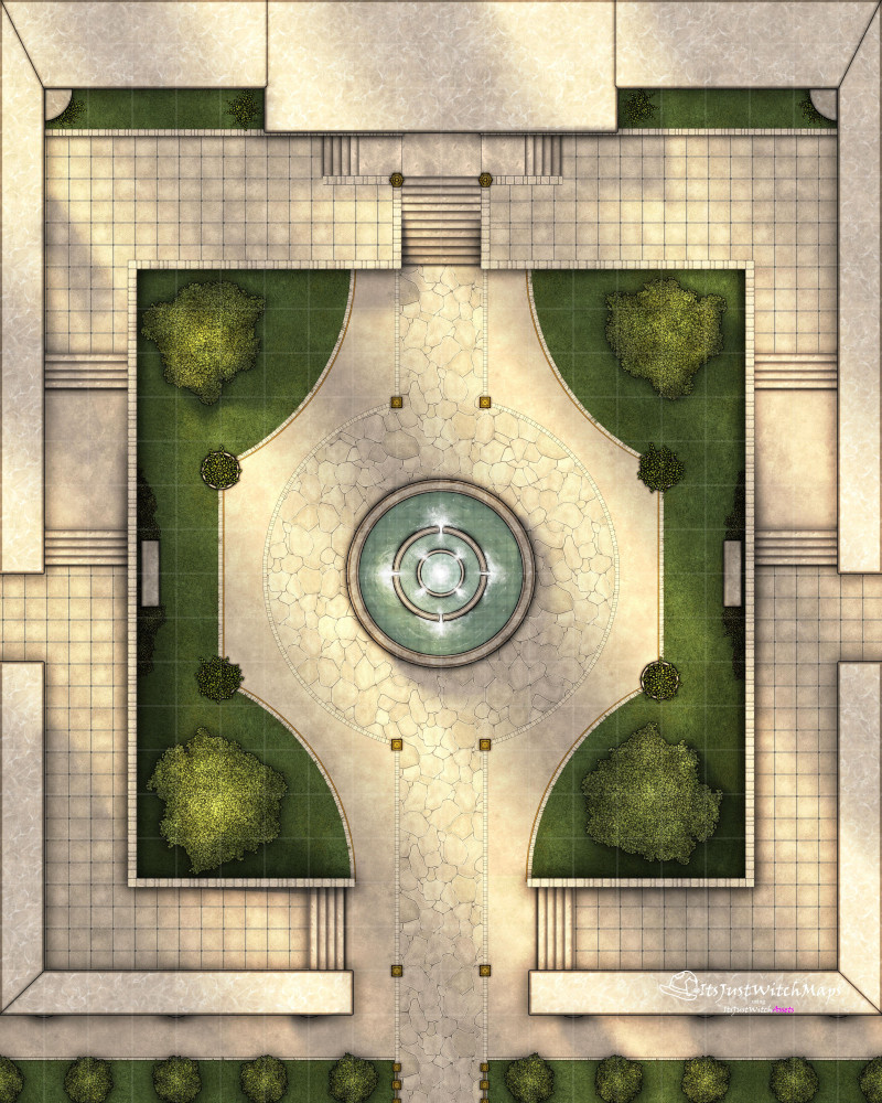 Free Palace Courtyard Day, Night, Basic 20x25 200DPI
